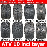 ATV 4 Wheels Motor Tubeless 21X7.00-10 23X7-10 22X8-10 10 Inci 20-11-10 22X11-10 Tyre Tayar tire Fou