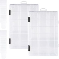 Fishing Tackle Boxes,3600 Tackle Tray Clear Plastic Fishing Box with Removable Dividers Fishing Stor
