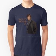 Sherlock Downey Jr. T Shirt 100% Pure Cotton Sherlock Watson Moriarty Robert Downey Cumberbatch Bene
