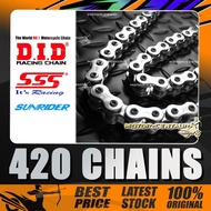 RANTAI DID,SSS, SUNRIDER ADVANCED DURABILITY 420 MOTORCYCLE CHAIN EX5,WAVE,DASH