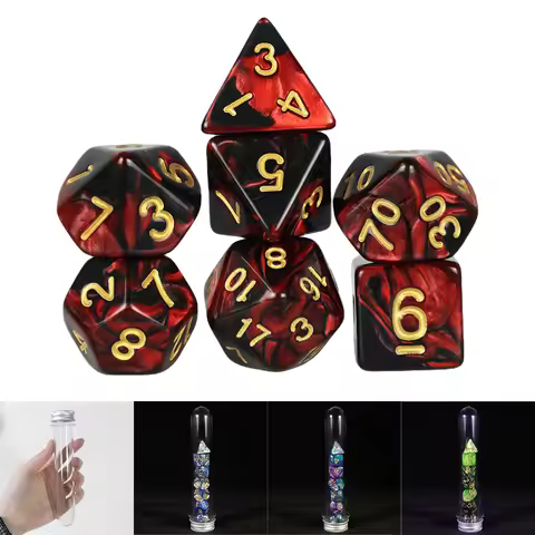 DND Dice Set 7pcs Multi-sided Entertainment Tabletop Game Dice for TRPG DND Board Game, Complete D4 