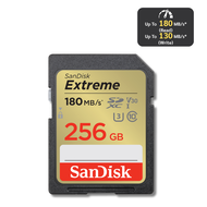 SANDISK Extreme SD card ของแท้ 32GB/64GB/128GB/256GB/512GB (180MB/s) UHS-IU3V30C104K Memory Card เมม