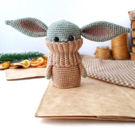 Amigurumi 嬰兒外星人鉤針圖案 DIY Amigurumi 微型嬰兒尤達圖案