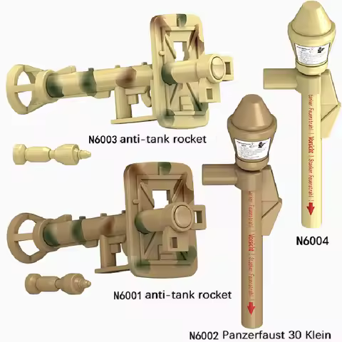 MOC WW2 German Military Soldiers Weapons Cannon Building Blocks Anti Tank Gun Bricks Toys Boys Gift