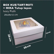 WHITE BOX WITH REMOVABLE LID 28X28X12