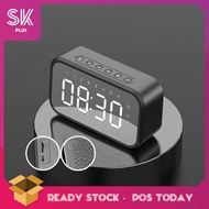 SKplus Bluetooth Speaker Alarm Clock LED Electronic Clock Temperature Snooze HD Mirror Audio - Fulfilled by SKplus