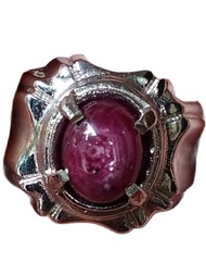 Cincin Batu Akik Ruby Star Asli dan Natural