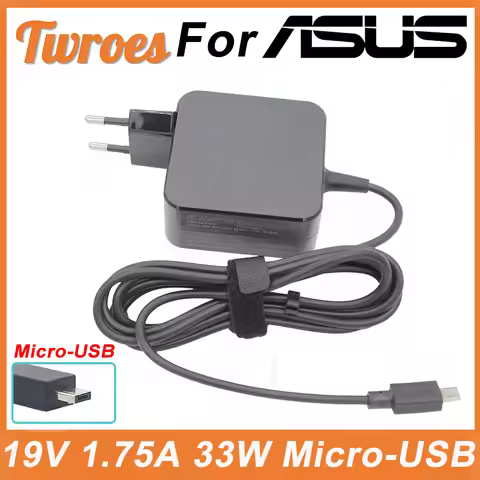 Micro-USB 19V 1.75A 33W Power Supply Notebook Laptop Adapter For ASUS Eeebook X205 X205T X205TA E202
