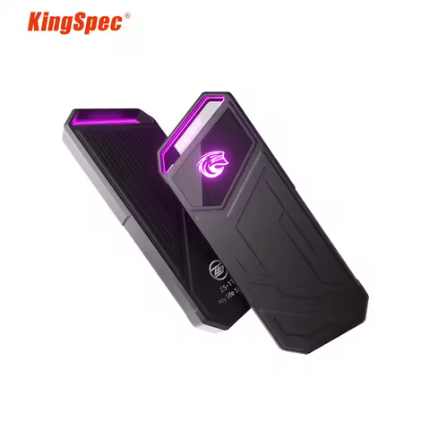 KingSpec NVMe External SSD 512GB 500GB 1TB 2TB Hard Drive 20gbps Type C USB 3.2 RGB Portable Hd Soli