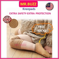 Knee Pad Baby Free Socks Safety Protector Stokin Lutut Guard Sarung Cover Pads Crawling Pelindung