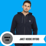BYFORD Men's Zipper Hoodie Jacket Navy Color