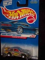 1999 First Editions -#10 Porsche 911 GT3 Cup Yellow Wing White HW Logo #912 Mint by Hot Wheels