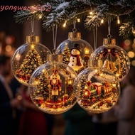 JOYUS Clear Christmas Bauble Ornament, LED Lighted