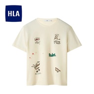 HLA Men's Short Sleeve Shirt Cartoon Print Art Series |   HLA Art Series Cartoon Printing Short Slee