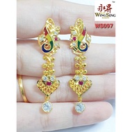 Wing Sing 916 Gold Earrings / Subang Indian Design  Emas 916 (WS097)