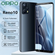 โทรศัพท์ OPPQ Reno10 5Gสมาร์ทโฟน ใหม่เอี่ยม100% หน้าจอ 6.7 นิ้ว（แรม16GB+รอม512GB）โทรศัพท์ราคาถูกๆ คุ้มค่า กล้อง HD ปลดล็อคด้วยใบหน้า โทรศัพท์มือถือ เล่นเกม อินเทอร์เน็ต ระบบนำทาง GPS มือถือใส่ได้สองซิม ใช้งานได้อย่างราบรื่น ถ่ายภาพให้ชัดเจน