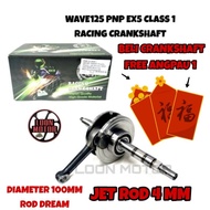 BELI CRANKSHAFT DAPAT ANGPAU WAVE125 PNP EX5 CLASS 1 RACING CRANKSHAFT JET ROD 4MM DIAMETER 100MM ST