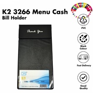 K2 32660PVC Menu Cash Bill Holder 3266 / Receipt Holder / Bill Holder / Restaurant Payment Holder