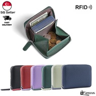[SG] Japanese Style RFID Anti-theft Brush Organ Card Bag Large Capacity Card Slot Real Leather Card 
