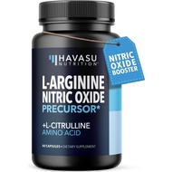 L-Arginine Capsules with L-Citrulline - Nitric Oxide Supplement - L Arginine and L Citrulline Blend 