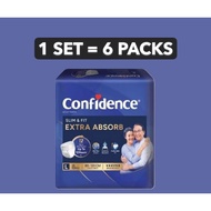 Confidence Slim & Fit Pants Adult Diaper (M10X6 PACKS/ L8 X 6 PACKS/ XL6 X6 PACKS)