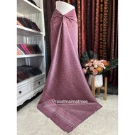 Silk Sarong Woven 6-Shuttle Natural Color Size 1x2 Meters Scattered Star Pattern Purple Background C