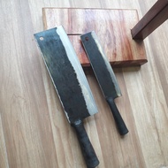 bộ dao bếp gồm dao chặt gà vịt + thái cán sắt liền khối chắc chắn - Dao Mộc Nhiên