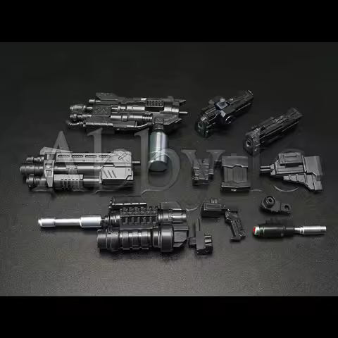 YH M.S. Weaponry Set 02 Shotgun Flamethrower Laser Gun Rocket Launcher Plastic Model Kit for 1/35 Gu
