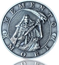 Carpe Diem & Memento Mori Challenge Coin – 1.57" Zinc Alloy Token for Mindfulness Life Reflection an