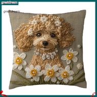 greatdream|  Cute Animal Print Pillow Covers Goat Donkey Rabbit Puppy Alpaca Cushion Cases for Sofa 