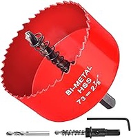 2-7/8”(73mm) HSS Bi-Metal Hole Cutter with Pilot Drill Bit, Hole Saw for Wood, Plastic, Drywall, Met