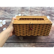 Rectangular rattan tissue box tissue box holder