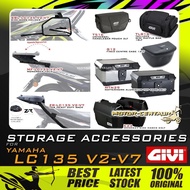 GIVI YAMAHA LC135 V2-V7 CR/MF/MV/MRV/HRV/HRX/ZR RACK (W/BRAKE LED, 7KG) / SIDE BOX/BAG HOLDER & ALUM