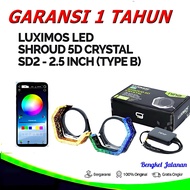 LUXIMOS Shroud 2.5 Inch Biled Crystal Angel Eyes 5D 3 Light Mode App RGB SD2B - NINE