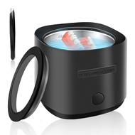 Ultrasonic Retainer Cleaner Denture Cleaning: 42kHz Portable Sonic Dental Clean Pod for Mouth Guard