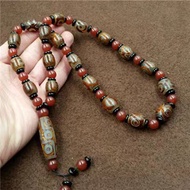 [Fengshengshui Qitang] Colorful Jade Treasure Store Tibetan Nine-Eyed Dzi Beads Agate String Beads T