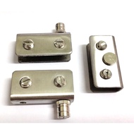 บานพับหนีบกระจกสแตนเลส+กันชนแม่เหล็กกดกระเด้ง ขนาด 405070 mm