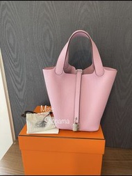 全新 Hermes Picotin 18 / 櫻花粉 3Q + 銀扣 PHW
