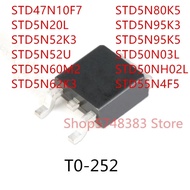 10PCS STD47N10F7 STD5N20L STD5N52K3 STD5N52U STD5N60M2 STD5N62K3 STD5N80K5 STD5N95K3 STD5N95K5 STD50