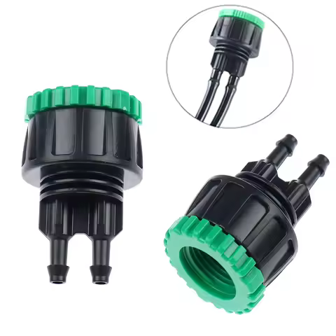 Garden hose 1/4" to 1/2" 3/4" Female Y connector irrigation 4/7 adapter
