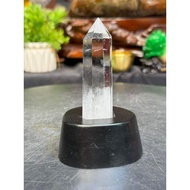 Clear quartz point with custom base Natural Crystal White Crystal Hexagonal Column+Special Solid Woo