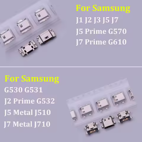 20Pcs New Phone USB Charge Connector Charging Port For Samsung J1 J2 J3 J5 J7 Metal Prime G530 G532 