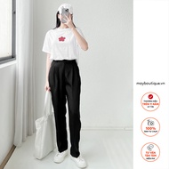 May23 baggy pants with elastic waist back QBS23D _ 102.009