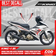 MERAH Mx King 150 Transparent Striping Custom Design Red Color|biru|Pink Max Decal Material King-I 2