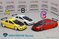 Widebody WB 1:64樹脂模型，新車型！Civic思域8代FD2 Type R 3代，Spoon改装Track Edition爆改版。