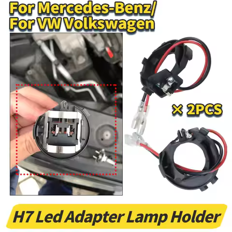 2pcs/Pair H7 LED Bulb Clip Retainer Adapter Base Holder For VW Vito Golf Jetta MK7 MK6 Scirocco Tour