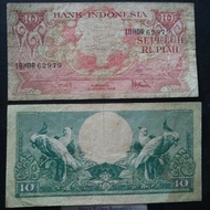 uang kuno rp. 10 bunga 1959 Indonesia 10 rupiah lama mahar koleksi