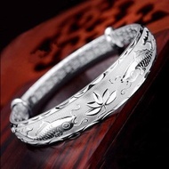 Silver Women 999 for Bracelet Mlb9