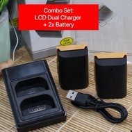 VILOSO LCD USB Dual Charger(Type C)with 2x VILOSO LP-E6 Battery designed for Canon EOS R5,R6,R7, 5DM