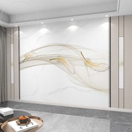 wallpaper marble dinding marble wallpaper 2025 Mural dinding latar belakang TV mewah sederhana dan r